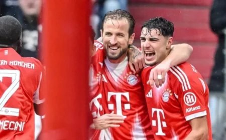 Harry Kane’s Brace Strengthens Bayern Munich’s Bundesliga Lead