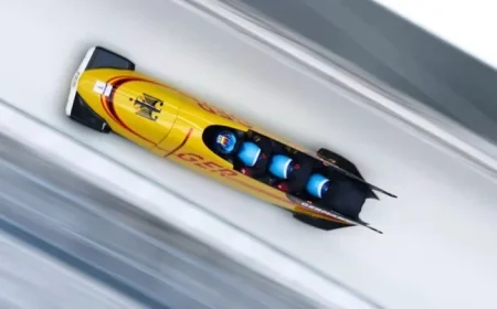 Germany’s Lochner Leads Olympic Bobsleigh; Austrian Mandlbauer Hospitalized with Neck Injury