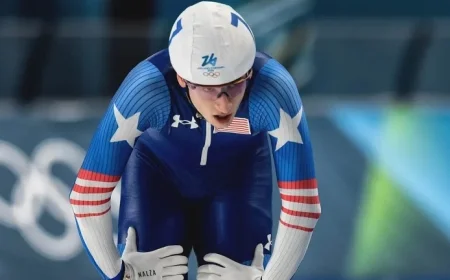 Jordan Stolz Falls Short of Podium in Speedskating Mass Start Final