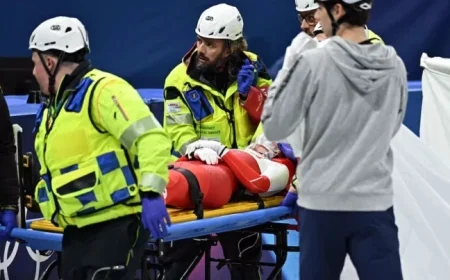 Olympic Athlete Undergoes Surgery for Facial Bone Injury from Skating Accident