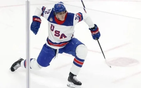 Tage Thompson Exits USA’s Olympic Semifinal for Safety Reasons