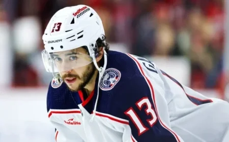 U.S. Men’s Hockey Team Celebrates Johnny Gaudreau at Milan Cortina Olympics