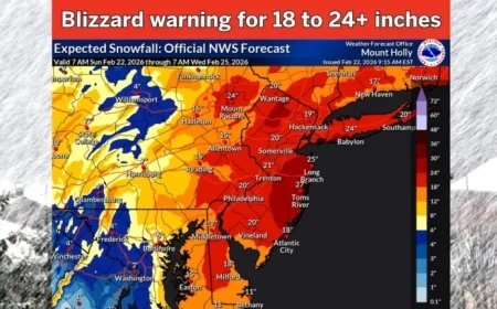 ‘Historic’ NJ Blizzard Threatens 24-Inch Snow, Expanding Warnings