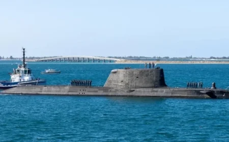 HMS Anson Reaches Australia Shores