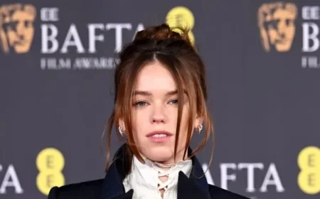 Milly Alcock Stuns in Chic Masculine-Feminine Suit at BAFTAs