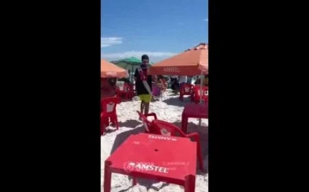 Police Wearing Vasco Shirts Arrest Criminal on Beach; Video Goes Viral