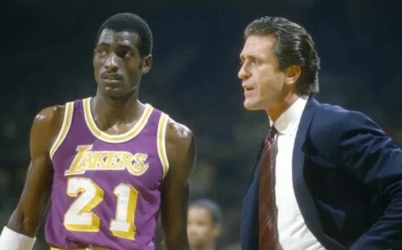Pat Riley Honored with Iconic Statue Outside Lakers Arena