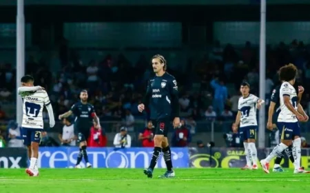 Pumas UNAM Triumphs 1-0 Over CF Monterrey at Olímpico Universitario Stadium