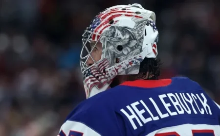 Connor Hellebuyck Wins Gold; His Bass-Fishing Mask Steals Spotlight