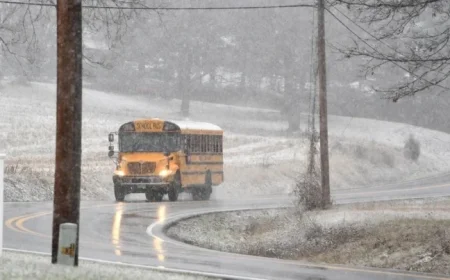 Snow Forces School Closures and Delays in Maryland Monday