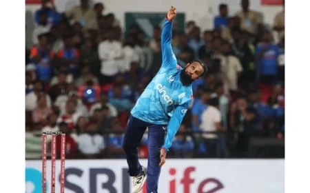 Adil Rashid Ties Fifth for T20 World Cup Wickets, Surpassing Malinga