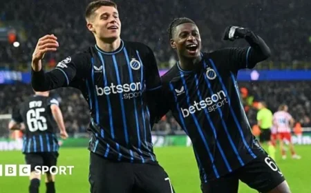 Club Brugge Battle Back for 3-3 Draw Against Atletico Madrid in Champions League