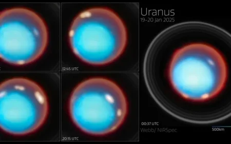 Explore Uranus’s Rosy Glow in Stunning 3D Detail