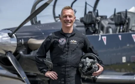 RAF Pilot Soars Over Nelson Skies