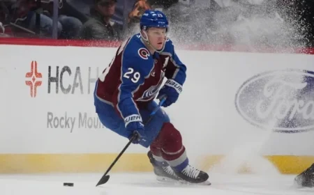 Avalanche’s Nathan MacKinnon Sidelined Against Mammoth for Maintenance