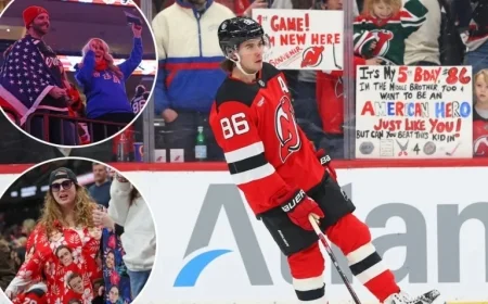 Jack Hughes Brings Olympic Gold-Medal Celebration Home to New Jersey