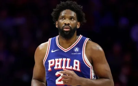 Embiid Sidelined Against Hawks Due to Sore Shin