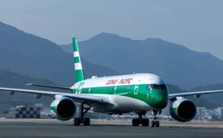 Retro Airbus A350 Lands in UK as Cathay Pacific Marks 80 Years