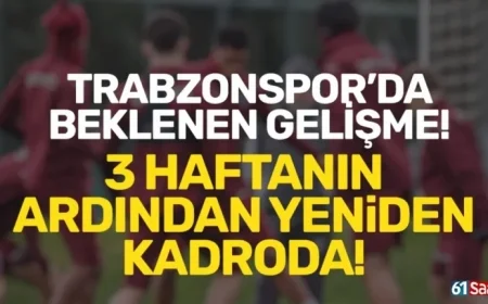 Star Player Returns to Action for Trabzonspor!