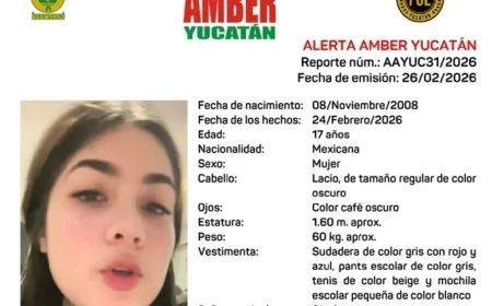 Amber Alert Activated for Missing Teen María Fernanda Gómez Palma in Yucatán