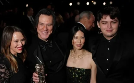 Jim Carrey Thanks Girlfriend Minzi at Cesar Awards After Years Together