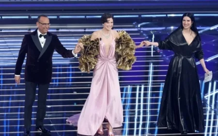 Bianca Balti Shines with Her Smile at Sanremo Cover Night