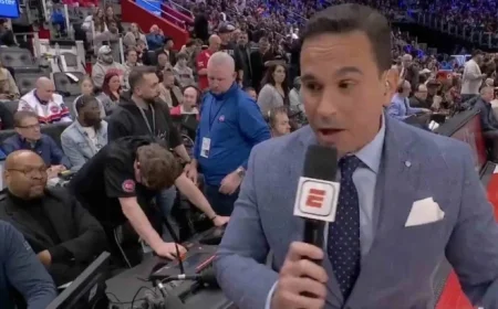 Buzzer Interrupts Donovan Mitchell Interview During Pistons-Cavs Broadcast