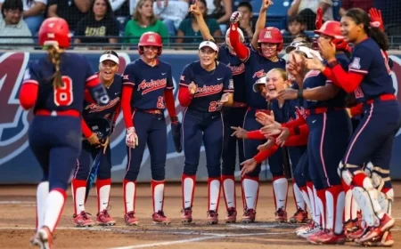 Arizona Softball Dominates Doubleheader with Two Run-Rule Wins