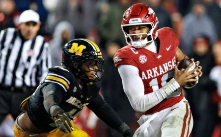 Taylen Green Shines with Record NFL Combine Performance as Arkansas QB