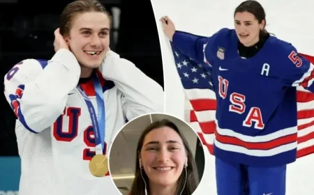 Jack Hughes, Megan Keller Discuss Gold Medal Encounter
