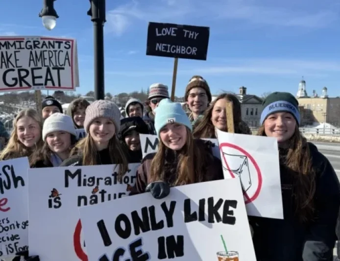 Midcoast Students Walk Out to Protest Federal Immigration Enforcement