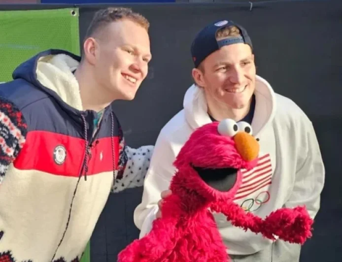Elmo Interviews Tkachuk Brothers at 2026 Olympics