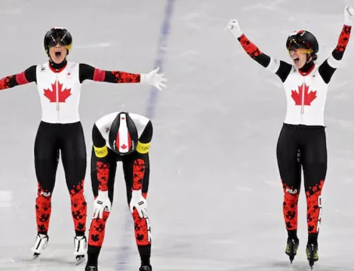 Canada Battles Netherlands for Team-Pursuit Speed Skating Gold