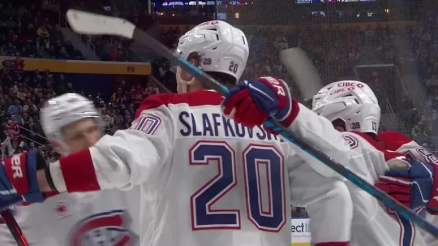 Slafkovský Scores First with Power-Play Goal