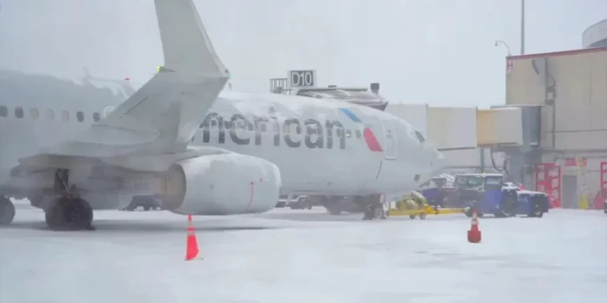 Heavy Snow Halts American Airlines Flights at Charlotte Airport