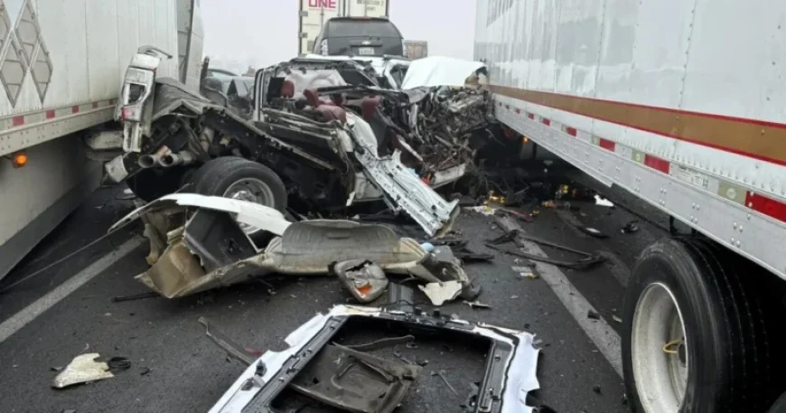 Highway 99 Reopens Following 59-Vehicle Pileup in Central Valley