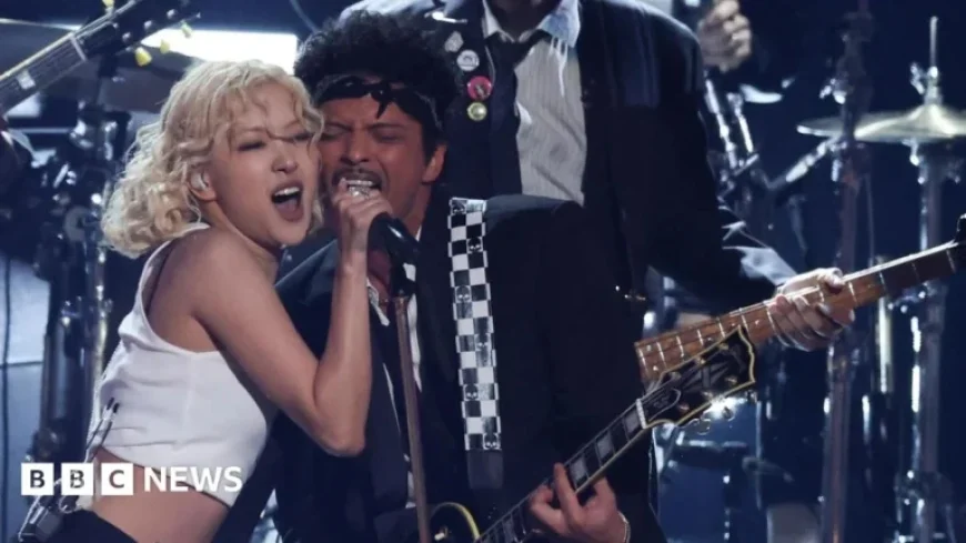 Rosé and Bruno Mars Launch the Grammy Awards