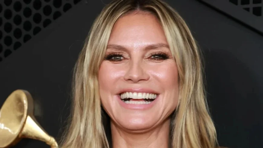 Heidi Klum Stuns in Nude Dress at Grammys, Fans Compare to Bianca Censori