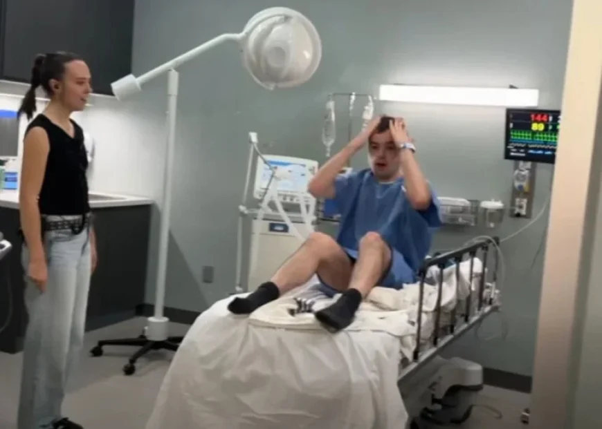 Julie Perreault’s Heartfelt Birthday Surprise for Benjamin Gratton on STAT Set