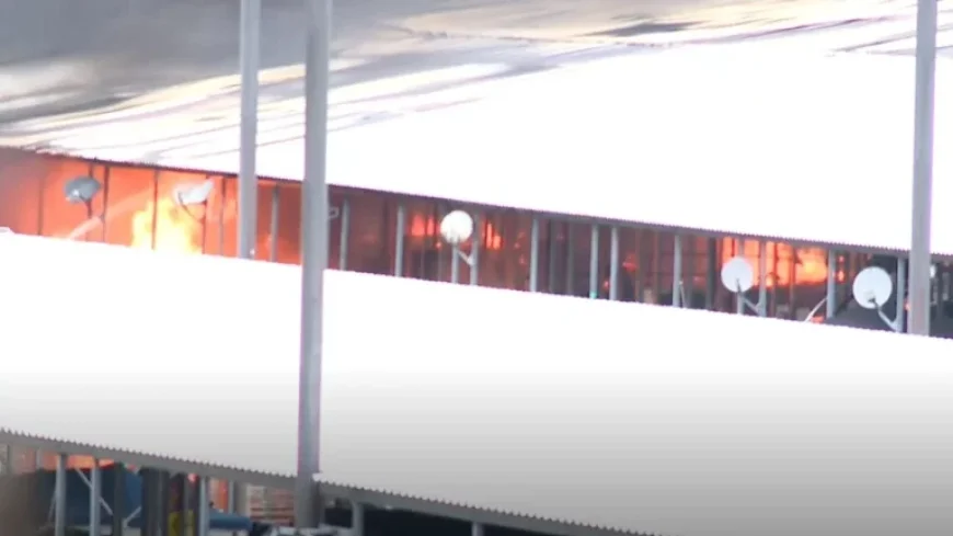 Fire Engulfs Houseboat at Elm Hill Marina on Percy Priest Lake