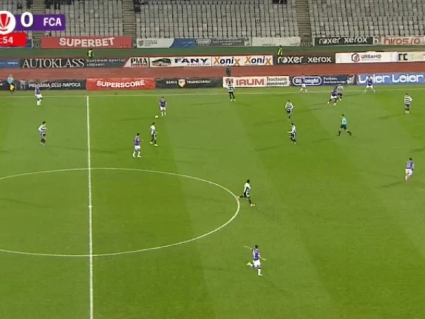 U Cluj Edges FC Argeș 1-0, Scores Early in 12th Minute on Digi Sport 1