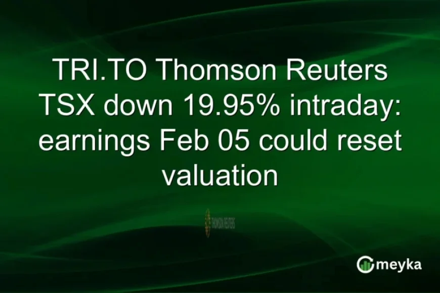 Thomson Reuters TSX Drops 19.95% Intraday; Feb 05 Earnings May Reassess Valuation