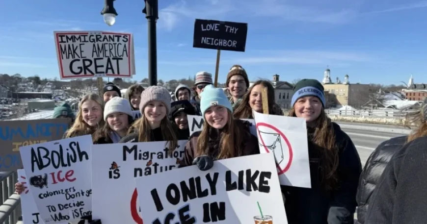 Midcoast Students Walk Out to Protest Federal Immigration Enforcement