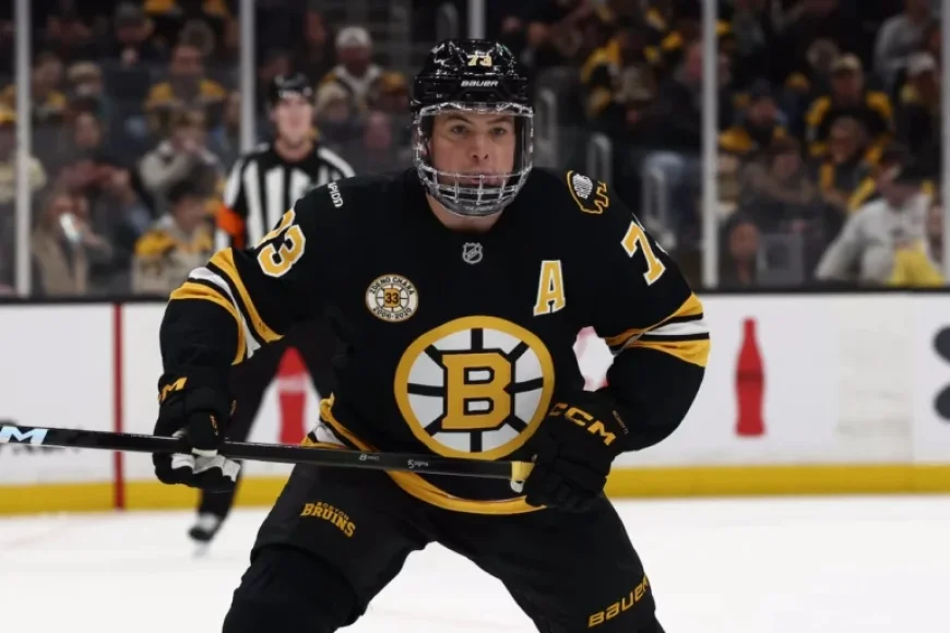 Bruins Defenseman Exits Ice After Elbow to Head Incident