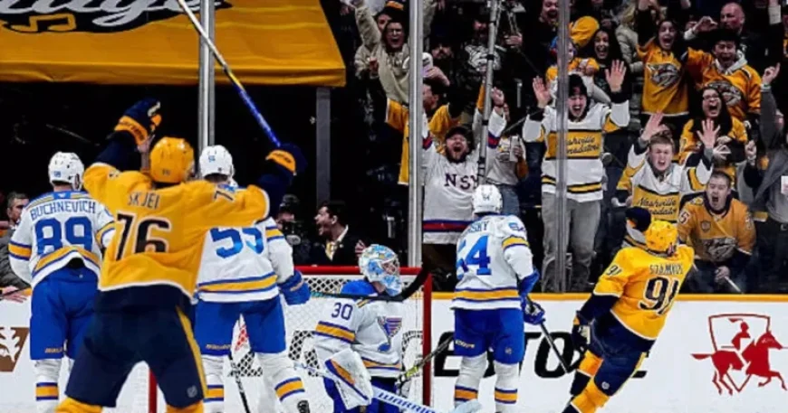 Predators Rally from 5-1 Deficit to Triumph Over Blues