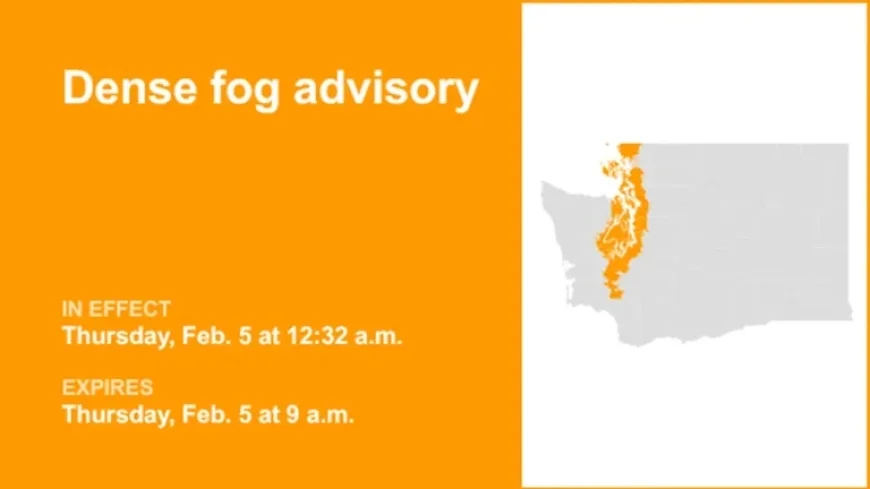 Puget Sound Faces Dense Fog Advisory Until Thursday Morning