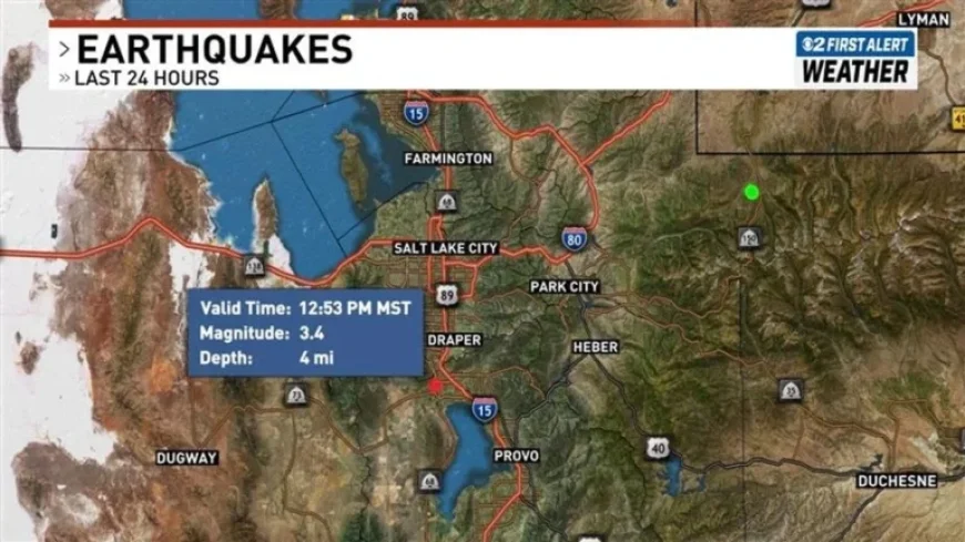 Magnitude 3.5 Earthquake Strikes Near Saratoga Springs, Utah County