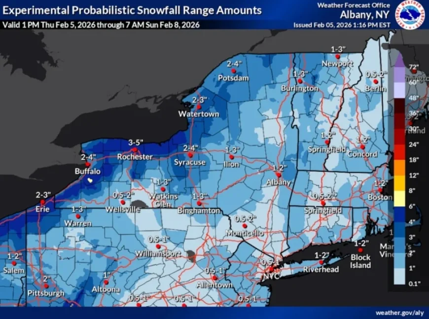 Central NY Braces for Snow: Up to 7 Inches Expected