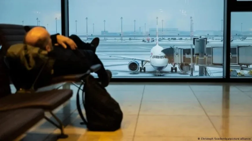 Icy Rain Disrupts Berlin Airport Departures in Germany