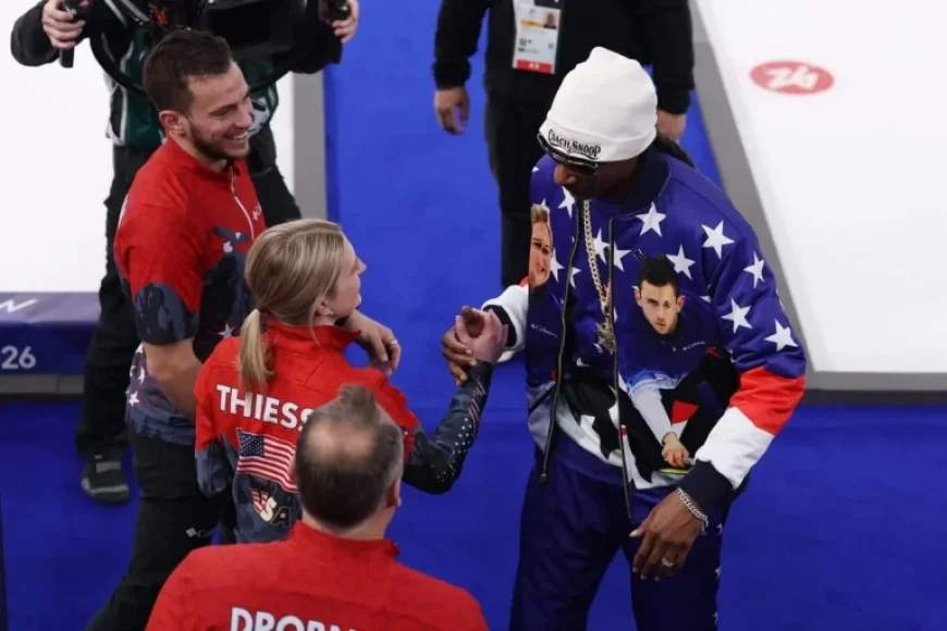 Snoop Visits as U.S. Olympic Curling Team Sets New Mixed Doubles Record